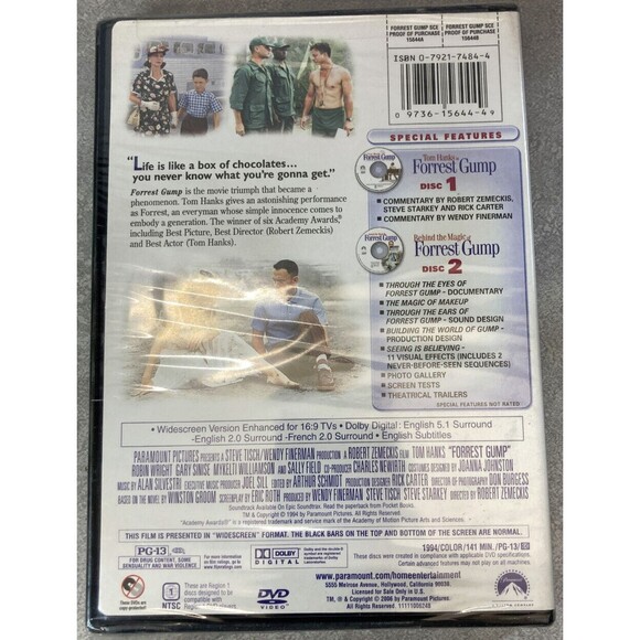 Forrest Gump DVD Special Collectors Edition Sealed READ!!!!! - Picture 2 of 7